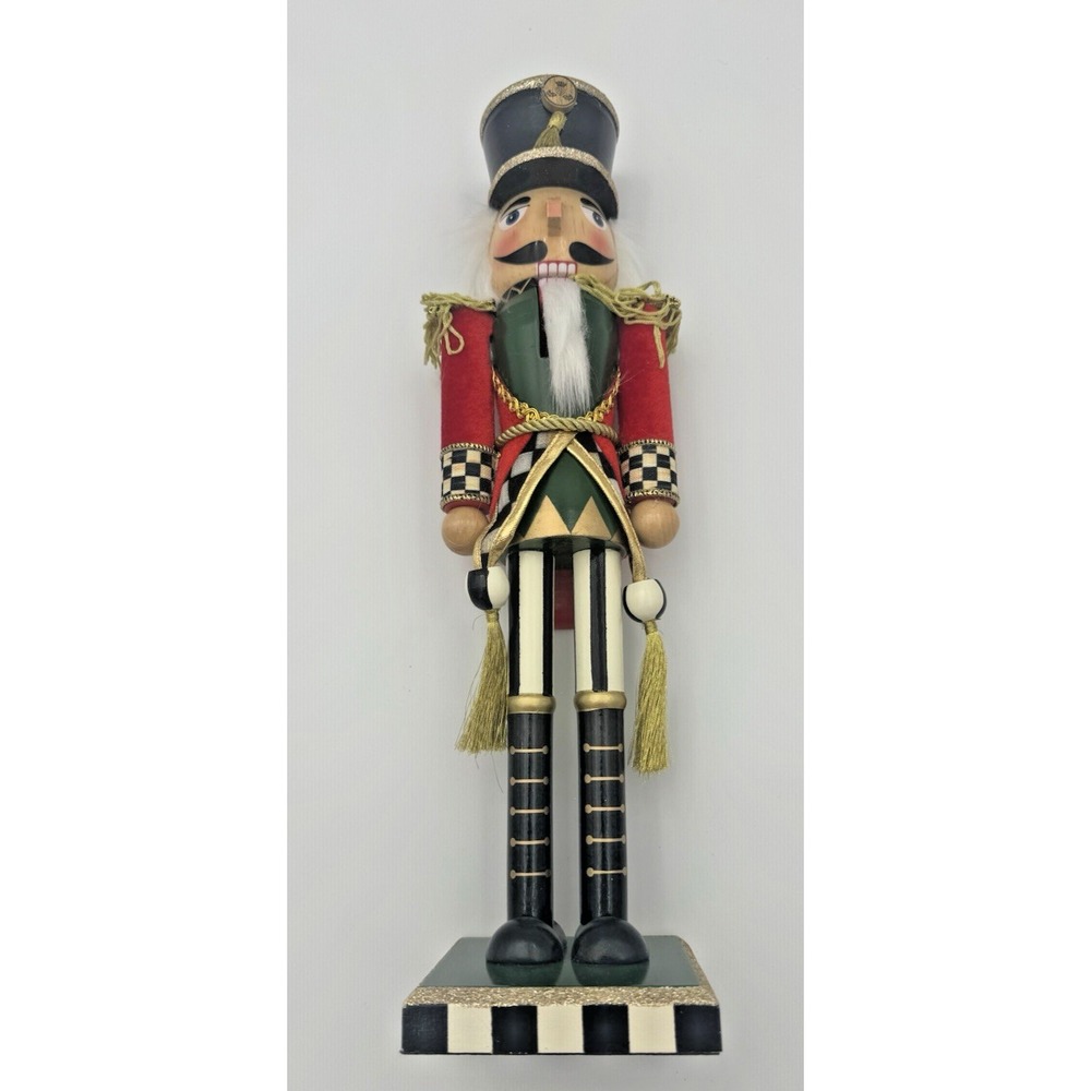 MacKenzie-Childs Highland Small 15" Nutcracker Christmas Decor Displayed w/ Box